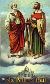Sunday the 29th of June 2025 - Saints Peter and Paul