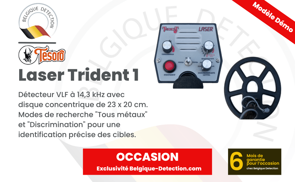 détecteur d'occasion collector tesoro laser trident 1 belgique détection