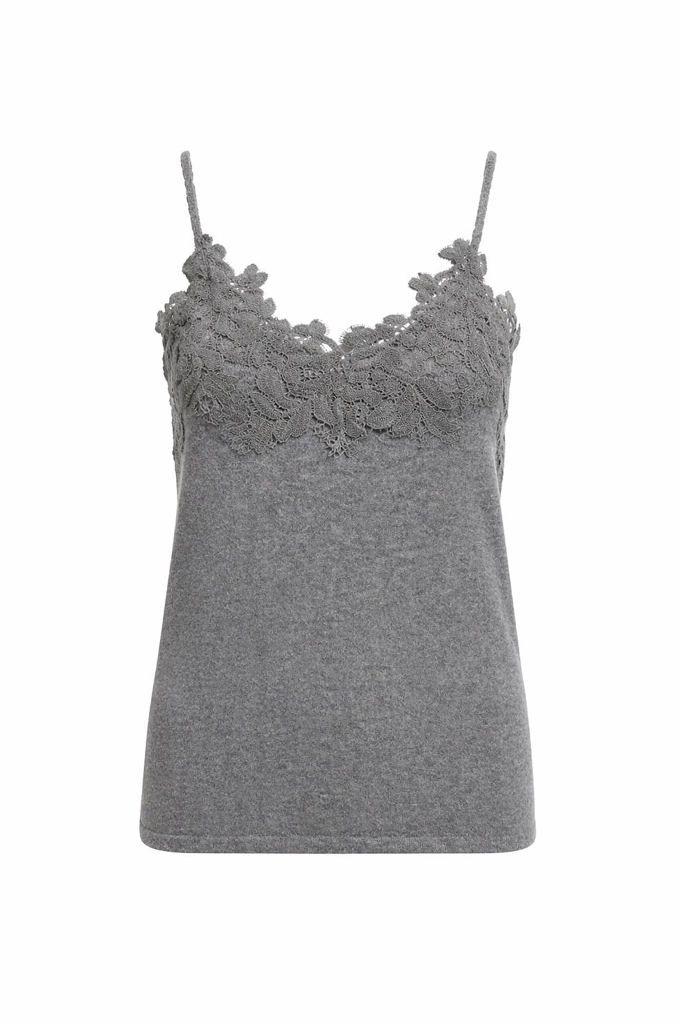 Rumi Knitted Top One and Other, Grey Melange — produit seul — Moomy The Collection