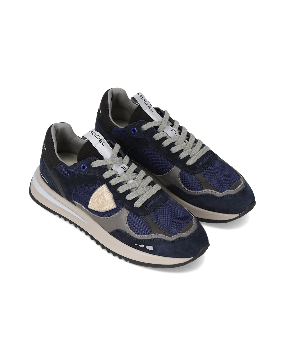 Olympique Low Philippe Model, Tech Reseau Bleu — Moomy The Collection — vue 2