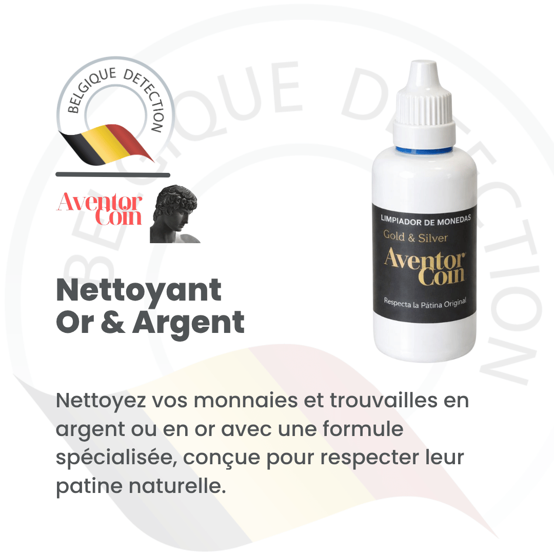 nettoyant or argent aventor coin belgique détection