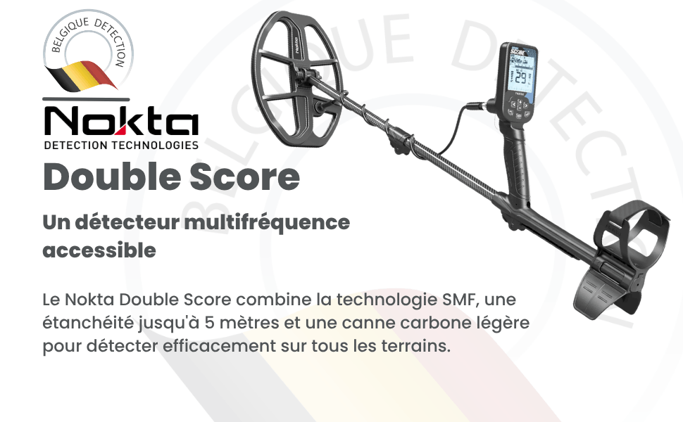 nokta double score détecteur de métaux belgique détection