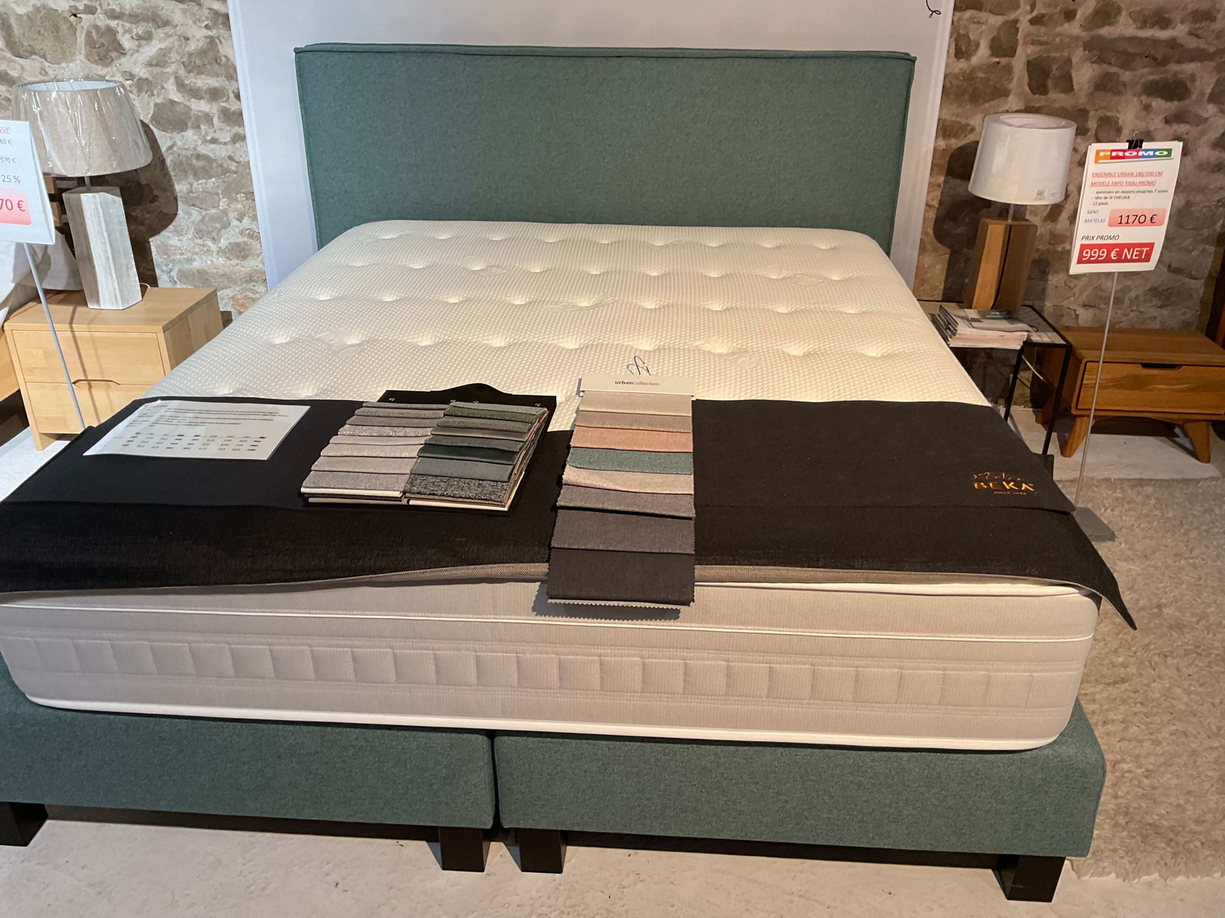 Ensemble Lit Urban en Tissu 180x200 créateur de sommeil