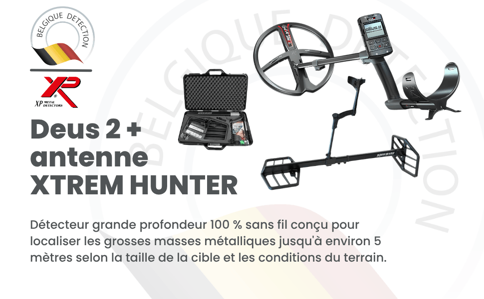 détecteur de métaux xp deus 2 xtrem hunter grosses masses belgique détection