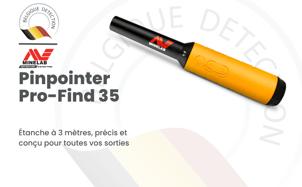 minelab pinpointer pro-find 35 détecteur à main belgique détection