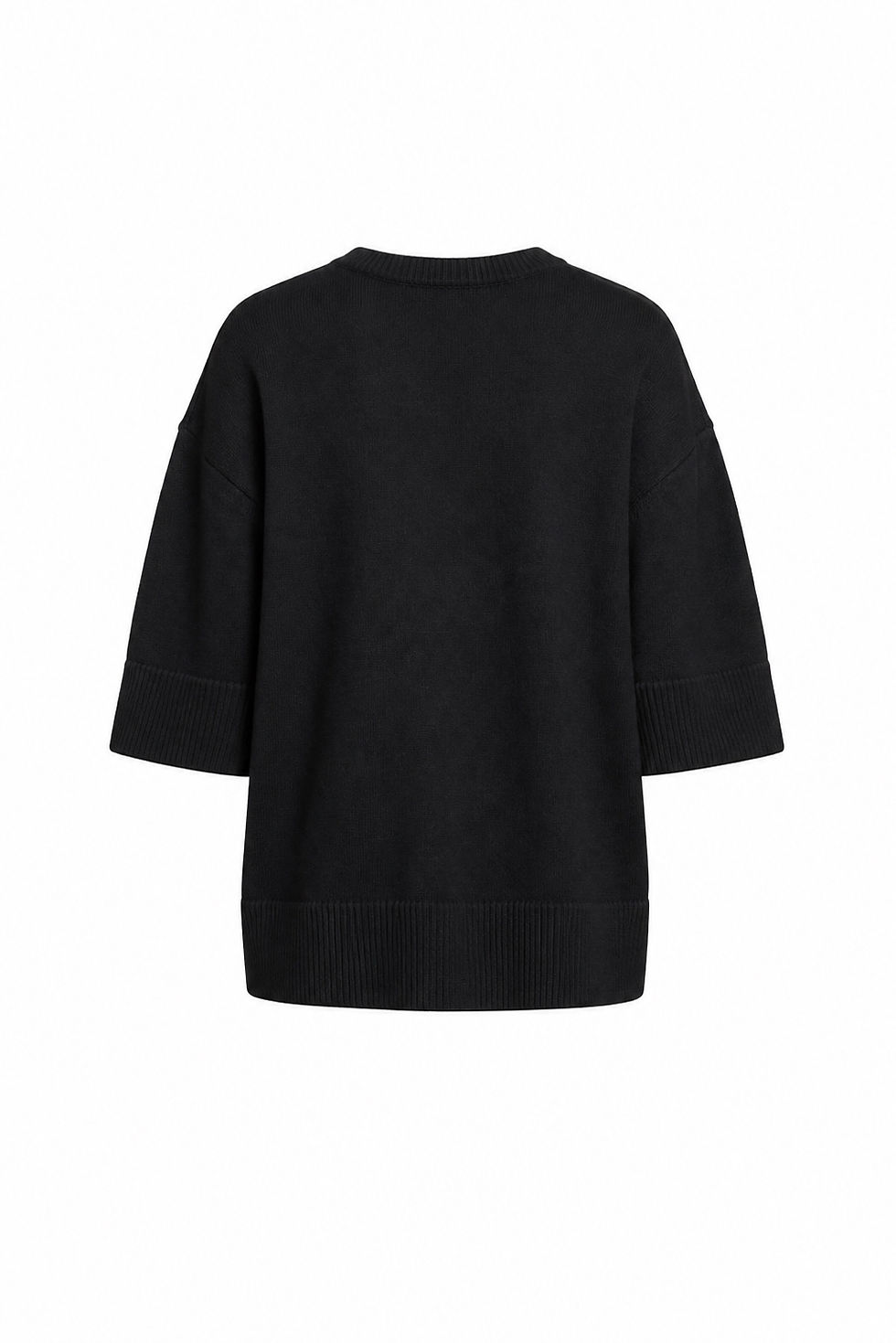 Ceci Knitted Tee One and Other, Black — Moomy The Collection — vue 2