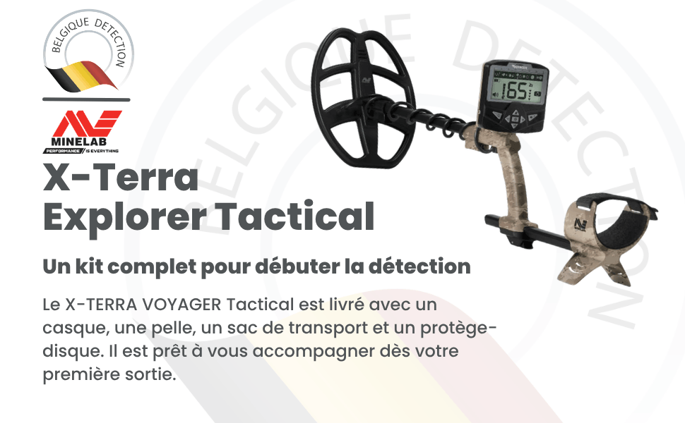 minelab x-terra voyager tactical détecteur de métaux belgique détection
