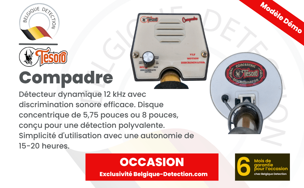 détecteur d'occasion collector tesoro compadre belgique détection