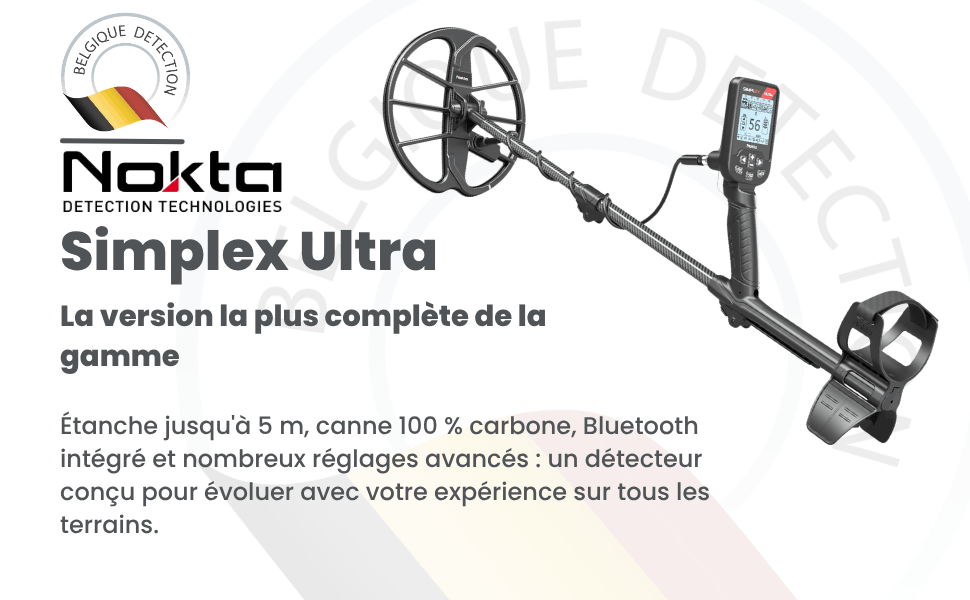 nokta simplex ultra détecteur de métaux belgique détection