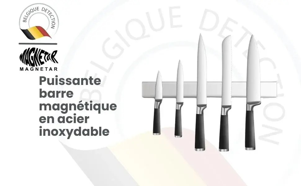 barre magnétique puissante en acier pour couteaux magnetar