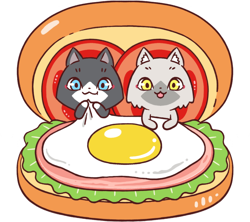 サンドイッチがすきなトワとセツナのイラスト