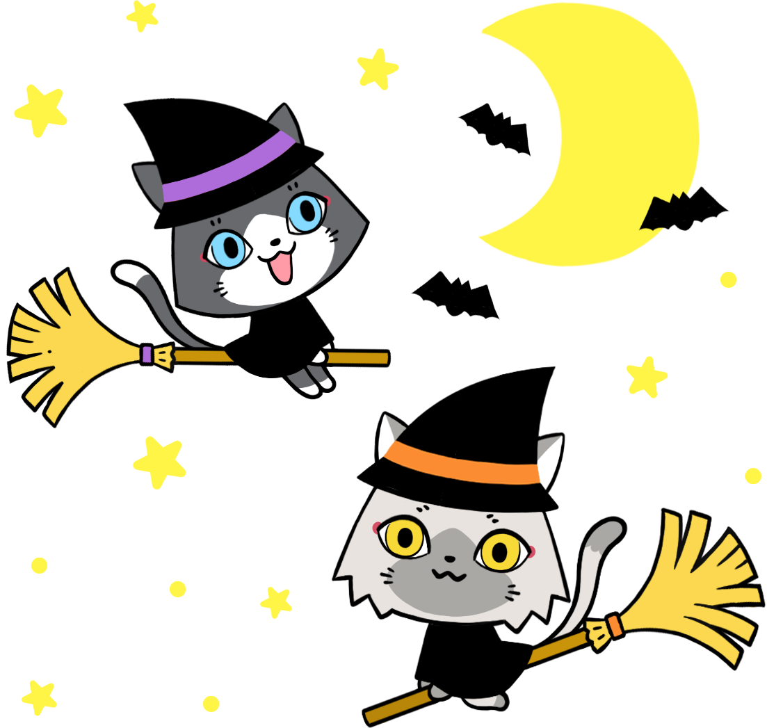 魔女になったトワとセツナのイラスト