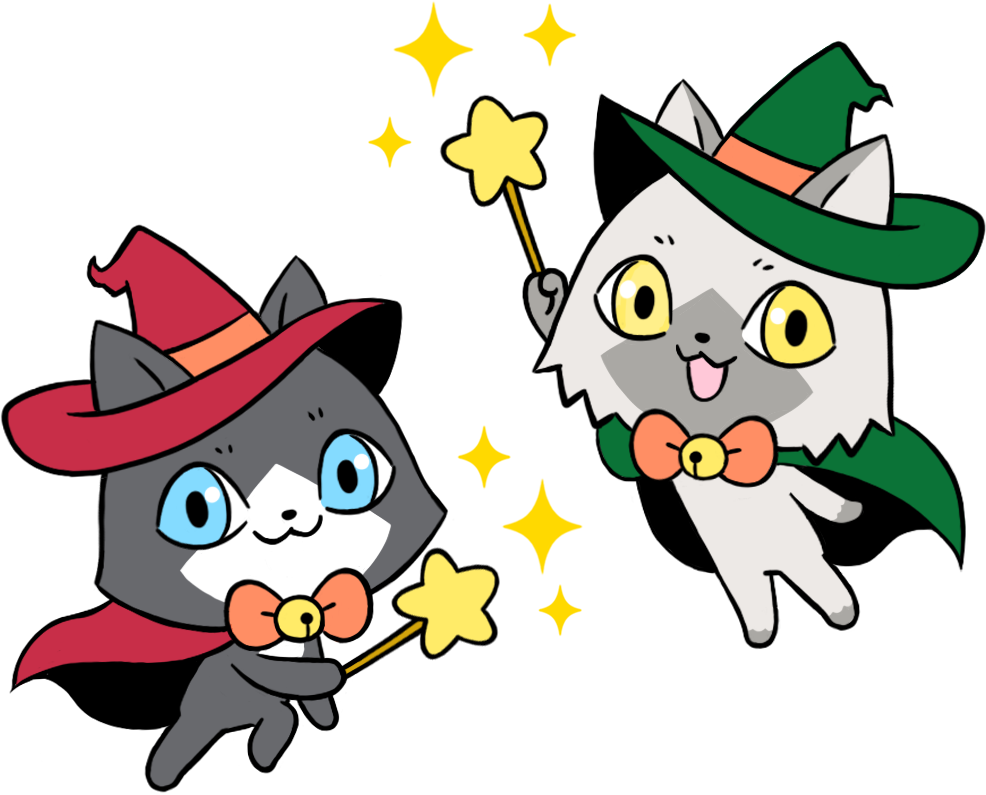 魔女になったトワとセツナのイラスト