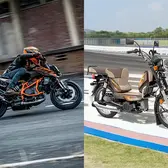KTM duke 390 vs TVS XL 100