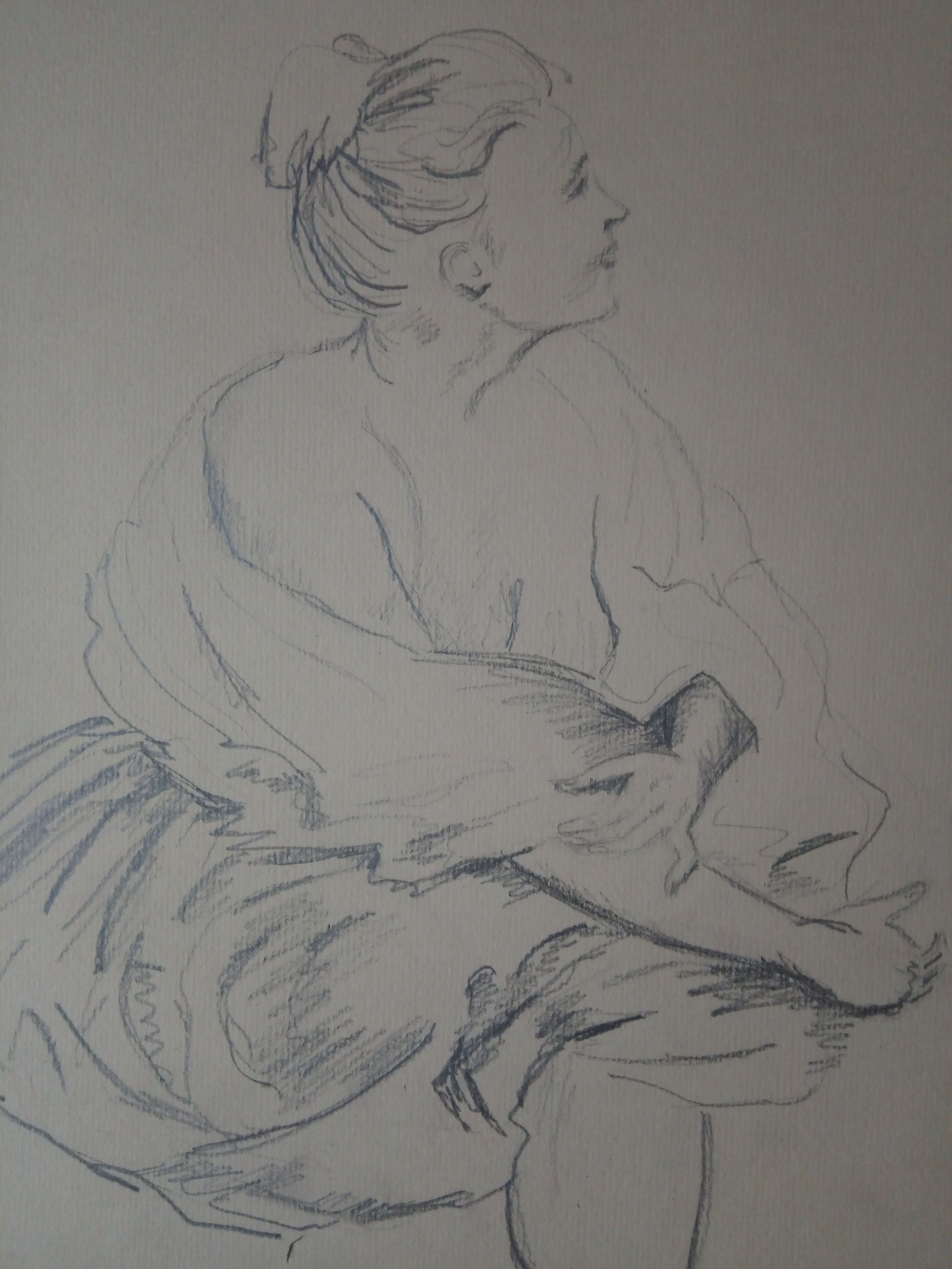 Femme assise, d'après F. Boucher