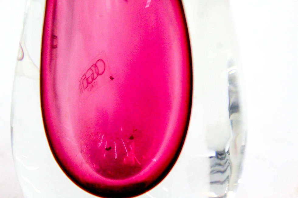 Thumbnail: Murano Teardrop Glass Vase - Signed Luigi Onesto