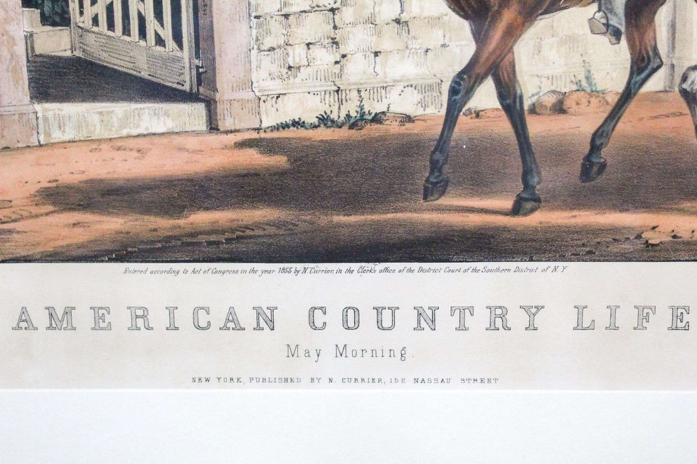 Thumbnail: Nathaniel Currier Lithograph - American Country Life May Morning