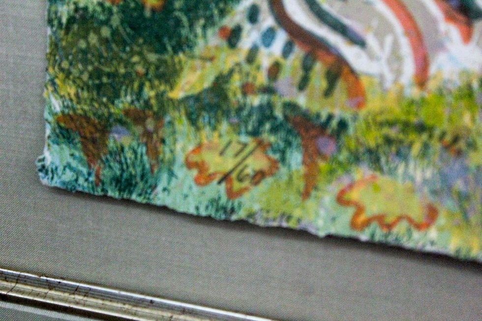 Thumbnail: LE Impressionist Field of Flowers Landscape, Signed
