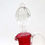 Thumbnail: Hand blown cranberry glass pitcher and cups