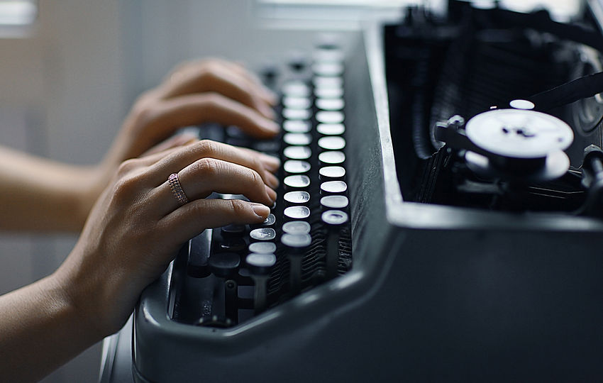 Typing on a Typewriter