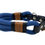 Miniaturbild: Blaues Seil Hundehalsband mit braunen Akzenten und schwarzem Leder Y-Geschirr Aspenwood - Handmade