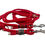 Miniaturbild: Rote Hundeleine mit silbernen Haken, MINI Tauleine 8mm und schwarzem Detail. Aspenwood - Handmade