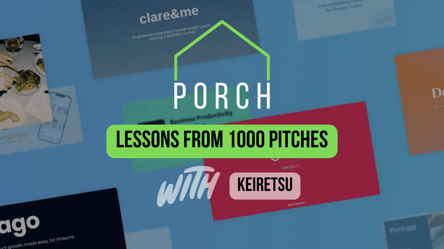 PORCH Talk session on Lessons from 1000 Pitches with Keiretsu