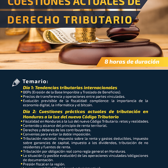 Capacitación Cuestiones de Actualidad en Derecho Tributario