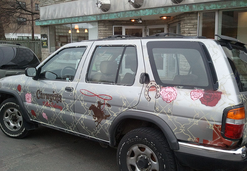 Chowgirls' first branded vehicle it used for its catering company orders