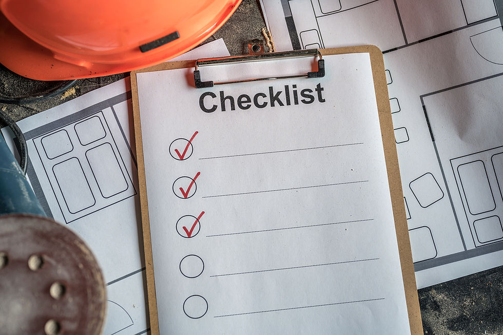 Blank Home Building Checklist