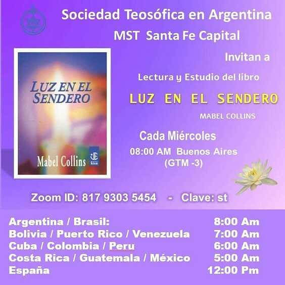 LUZ EN EL SENDERO de Mabel Collins, Sección Argentina