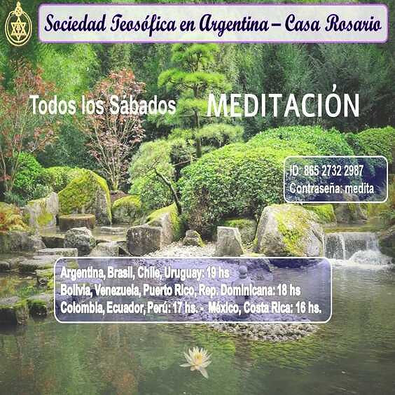 MEDITACION, la Casa Rosario de la ST de Argentina