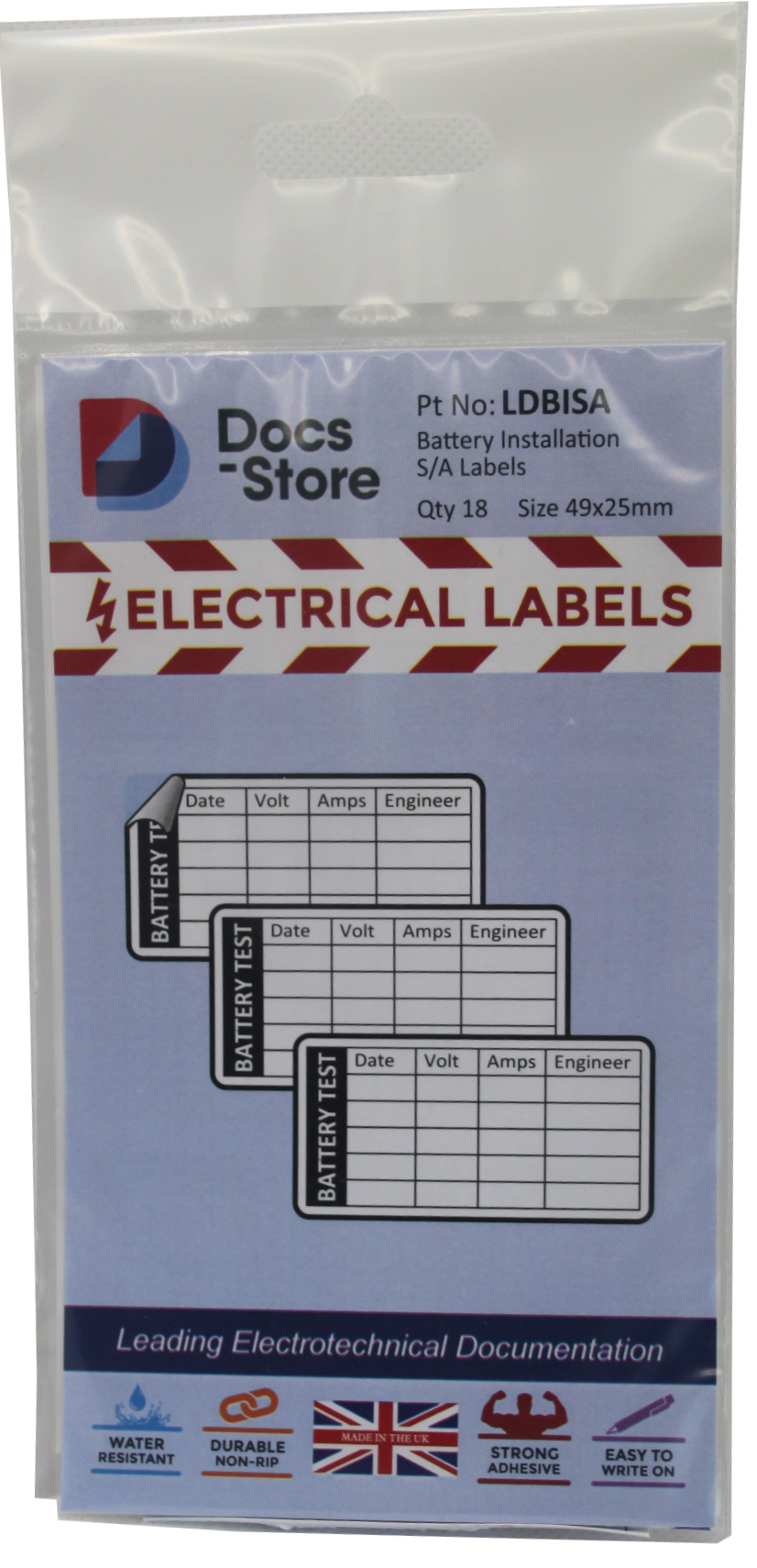 Thumbnail: Battery Installation Label