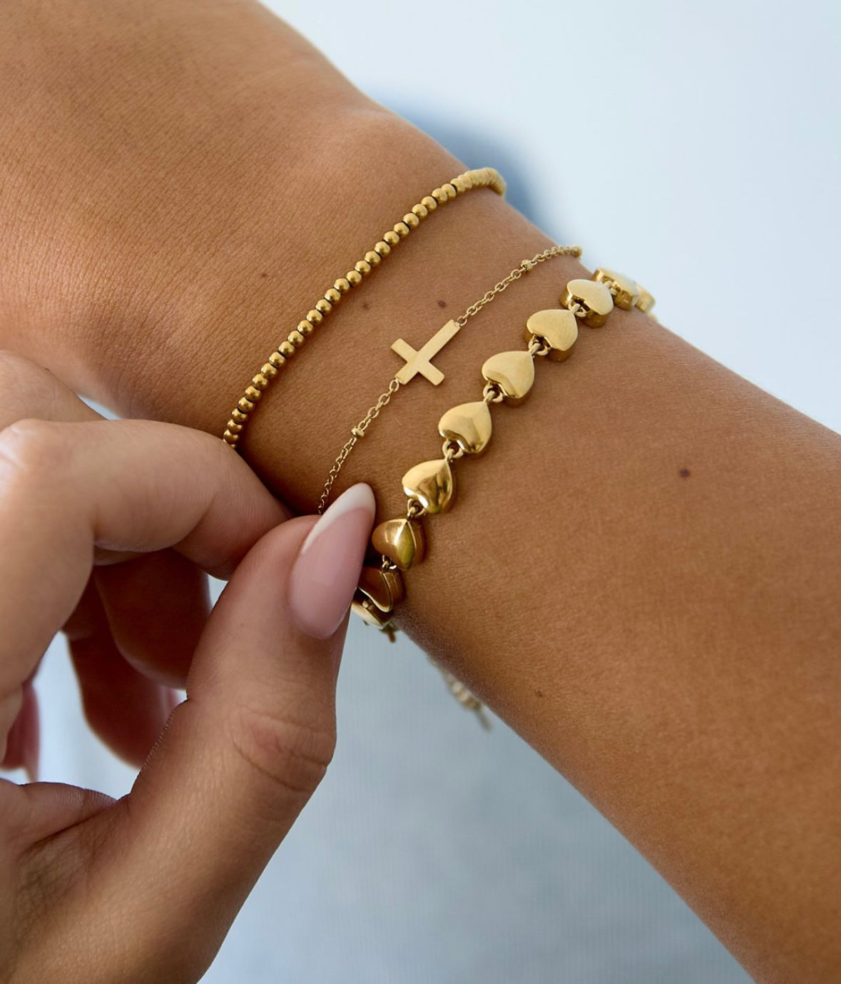 Armband kruis - goud 