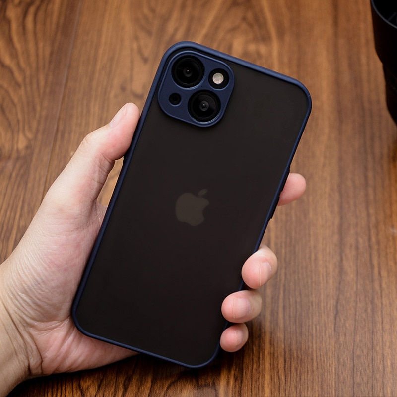 Thumbnail: Shockproof Silicone Bumper Case For iPhone models w/ Transparent Matte Cover