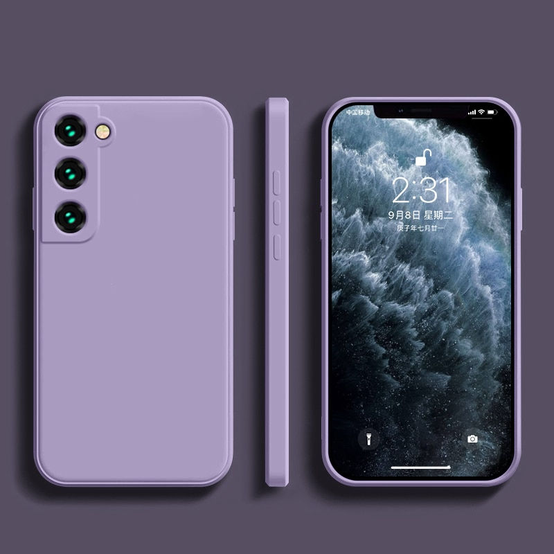 Thumbnail: Liquid Silicone Phone Case For Samsung Galaxy S22 S21 S20 S10 Ultra Plus 