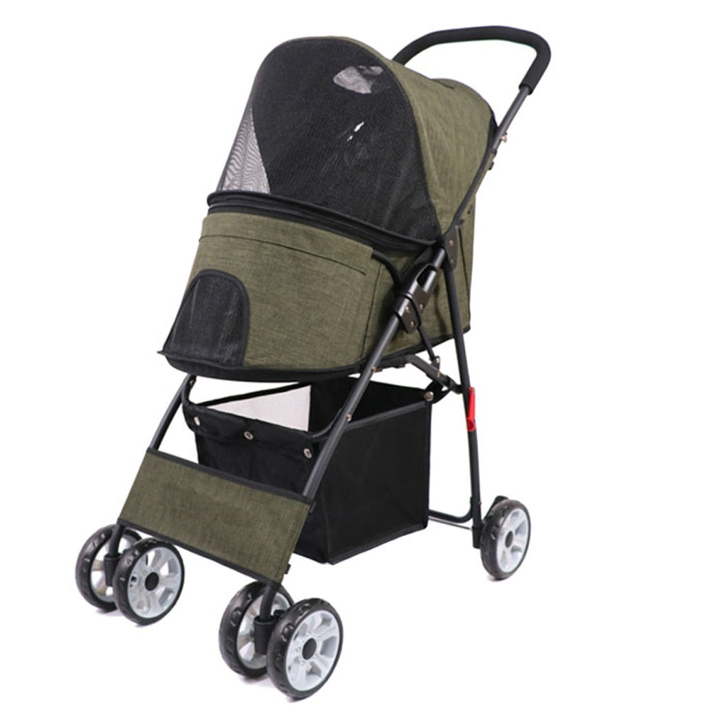 Travel Stroller For Small Dogs & Cats! Collapses To Fit In Your Vehicle!
