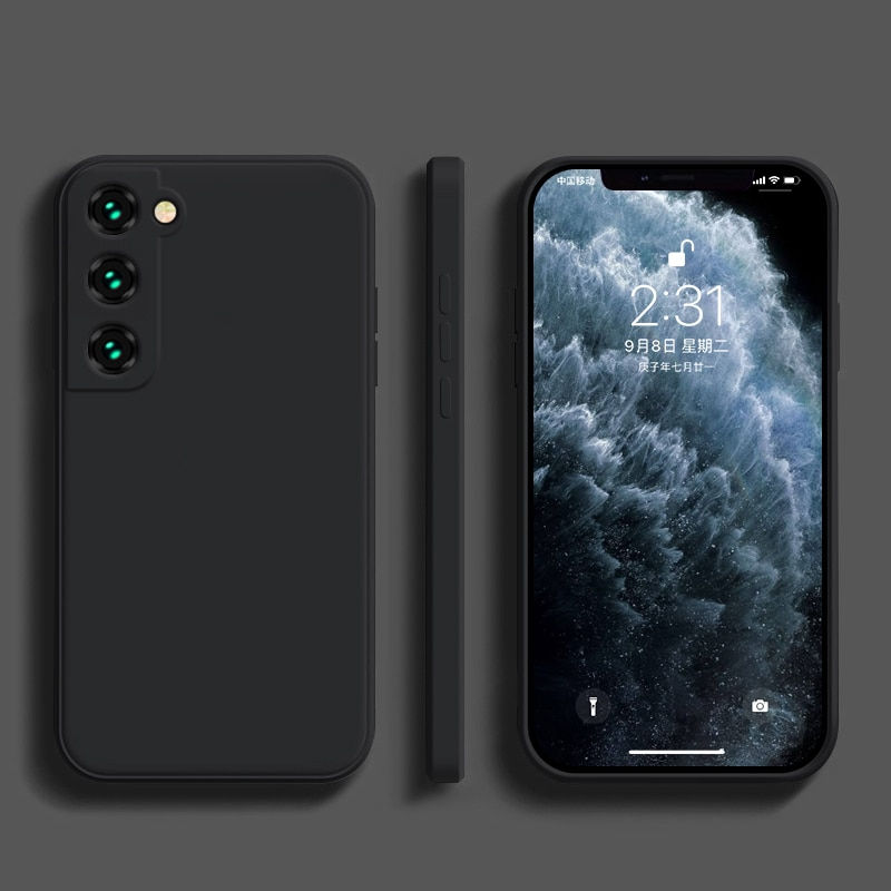 Thumbnail: Liquid Silicone Phone Case For Samsung Galaxy S22 S21 S20 S10 Ultra Plus 