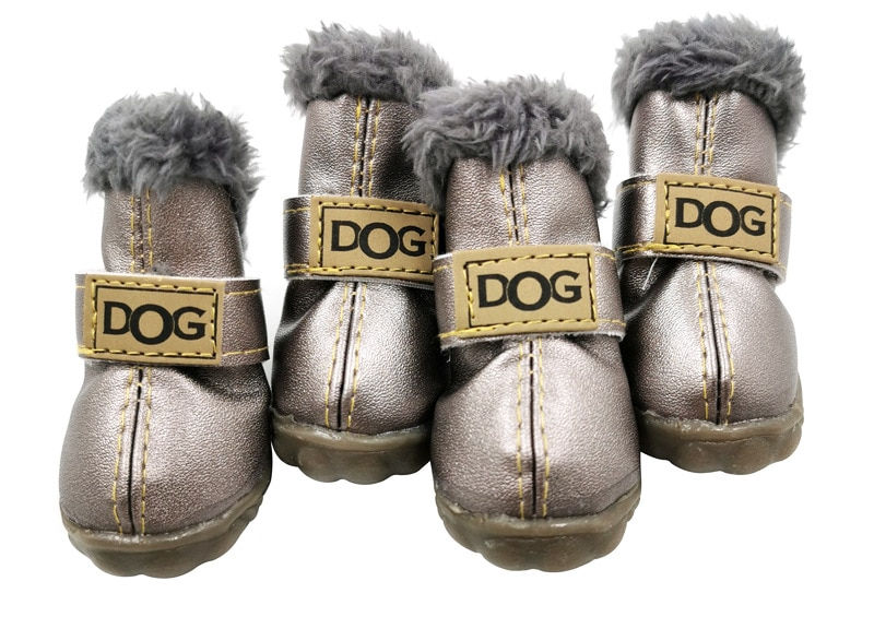 Thumbnail: Waterproof Super Warm 4pcs Dog Boots. Anti-Slip for Small Pets.