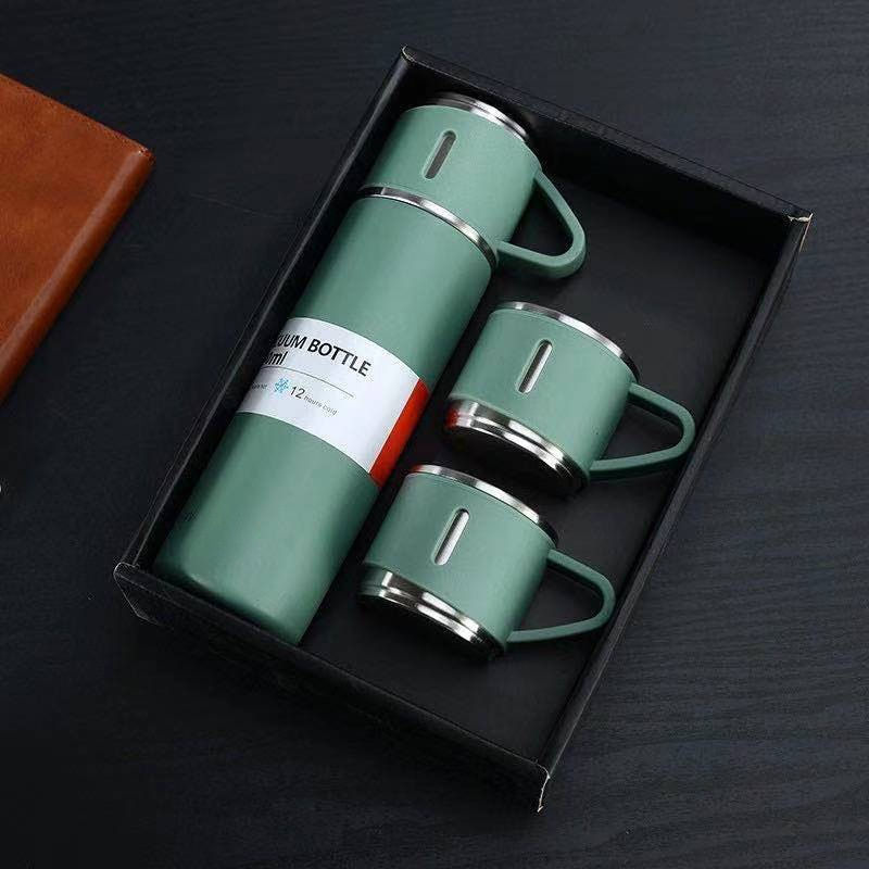 Thumbnail: 500Ml Double-Layer Stainless Steel Vacuum Thermos Coffee Tumbler 