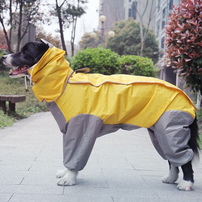 Thumbnail: Large Waterproof Raincoat w/ Hood For Small & Large Dogs.