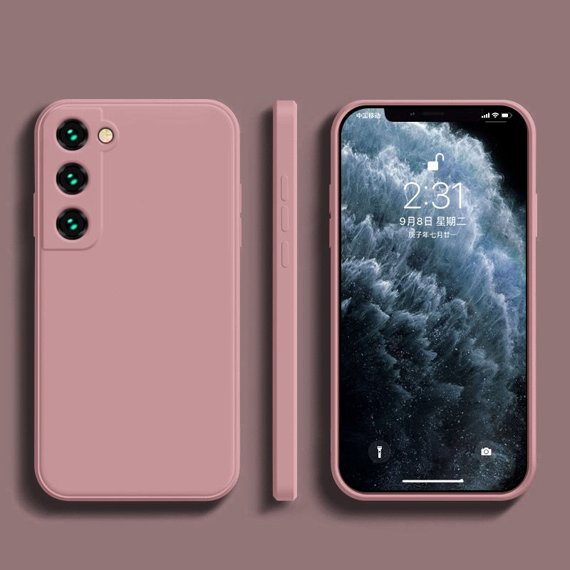 Thumbnail: Liquid Silicone Phone Case For Samsung Galaxy S22 S21 S20 S10 Ultra Plus 