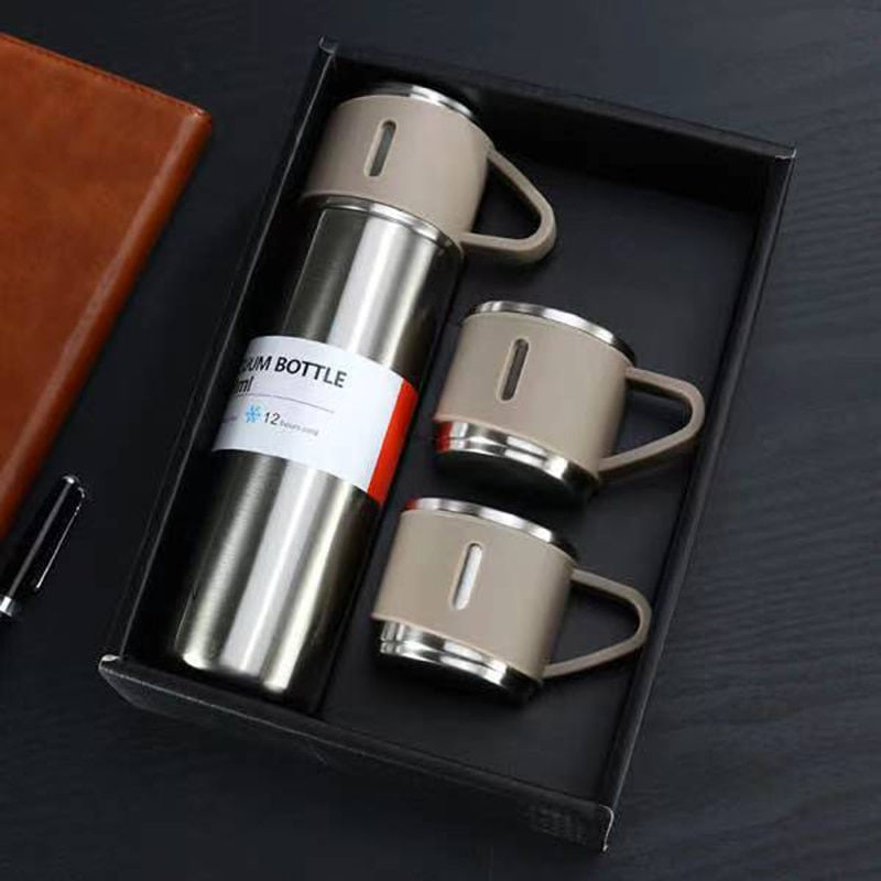 Thumbnail: 500Ml Double-Layer Stainless Steel Vacuum Thermos Coffee Tumbler 