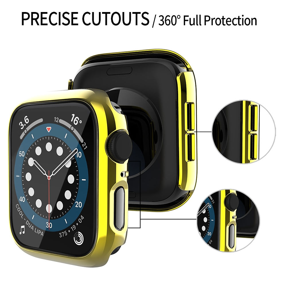 Thumbnail: Glass+Case & Bumper Cover for iWatch 8/7 38mm - 45mm sizes.