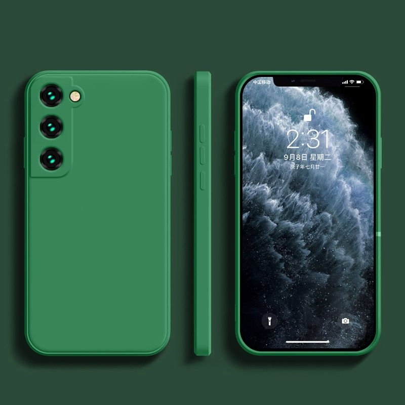 Thumbnail: Liquid Silicone Phone Case For Samsung Galaxy S22 S21 S20 S10 Ultra Plus 