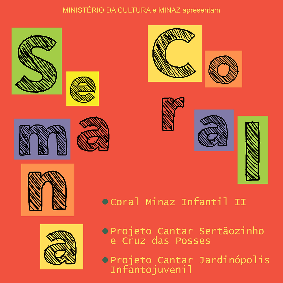 Semana Coral Minaz - Coral Minaz Infantil II, Projeto Cantar Sertãozinho, Cruz das Posses e Jardinópolis Infantojuvenil