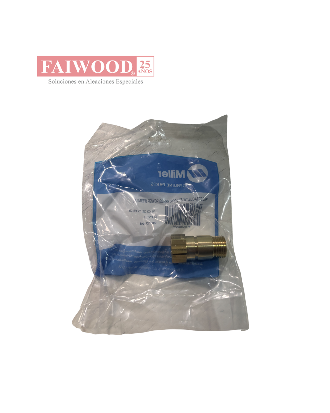 MILLER RECEPTACLE TWIST LOCK BRASS POWER (FEMALE)