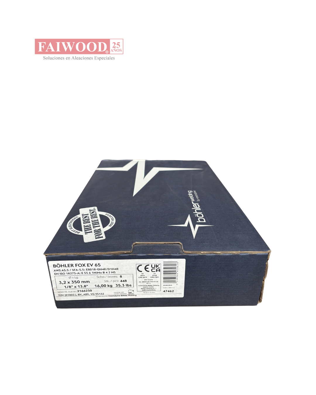 ELECTRODO BOHLER FOX EV 65 DRY SYSTEM E8018 GH4R Ø 3.2 MM X 16.0 KG