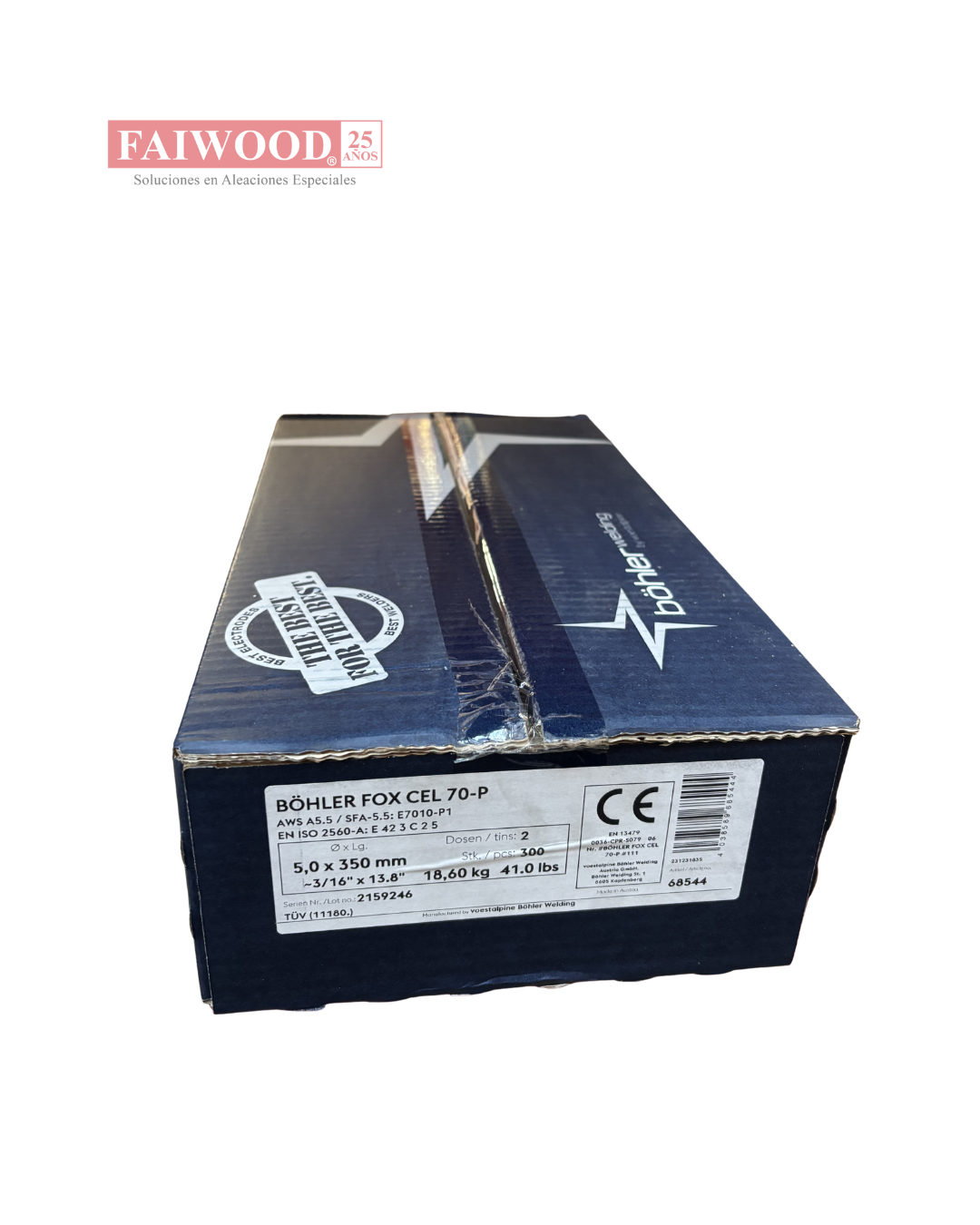 ELECTRODO BOHLER FOX CEL 70-P E7010-P1 Ø 5.0 MM X 18.6 KG