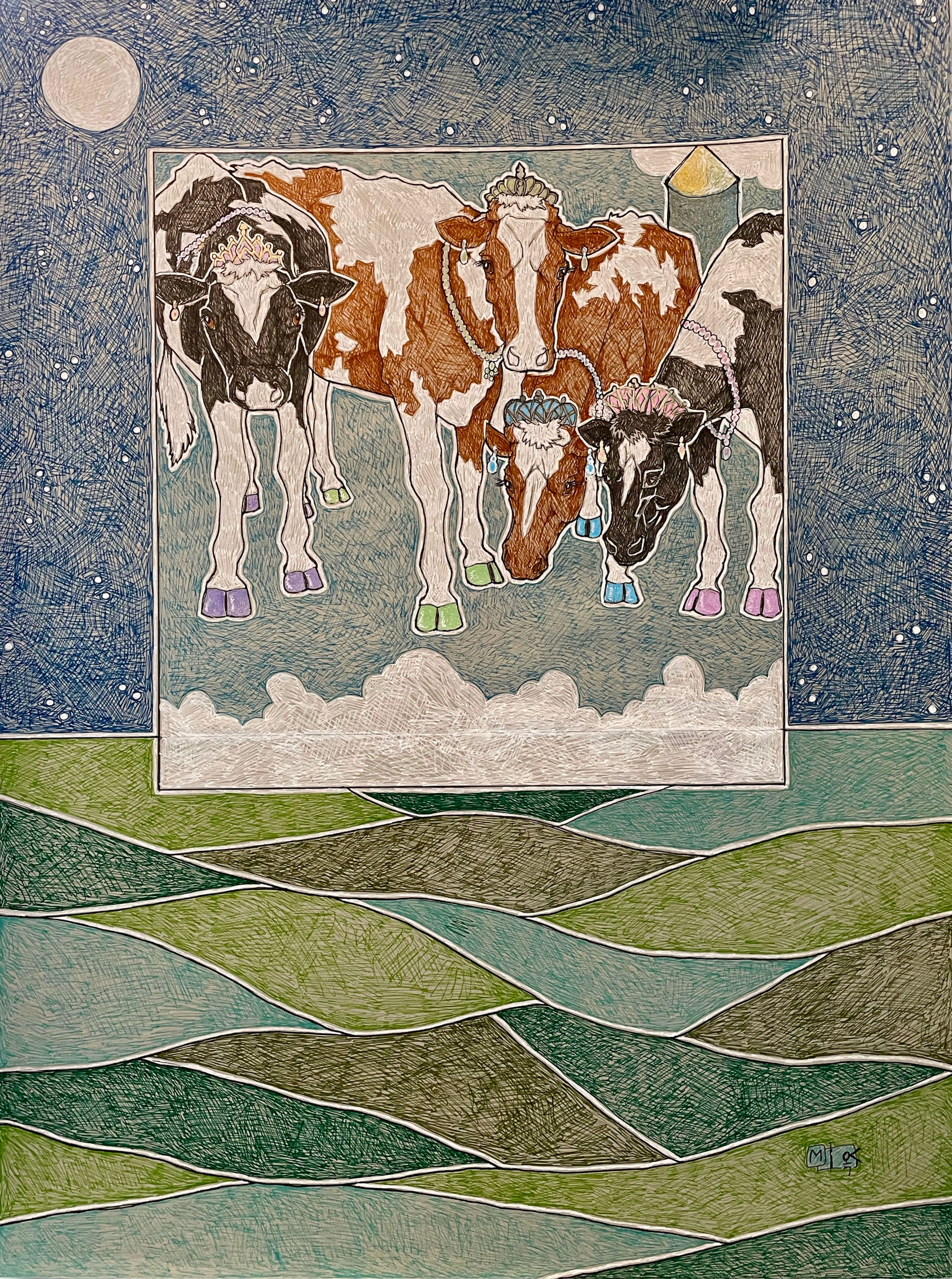 Mi Ok Song.  “Dairy Queens”.   24” X 18”